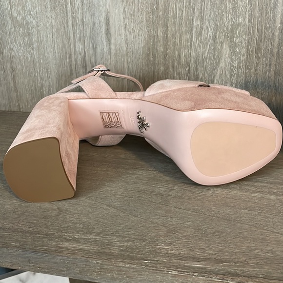 Prada Tan Suede Criss Cross Platform Sandals with Ankle Strap Size 38 (US 8) - Picture 5 of 7